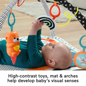 Fisher-Price 3-In-1 Music, Glow And Grow Gym Activity Play Mat