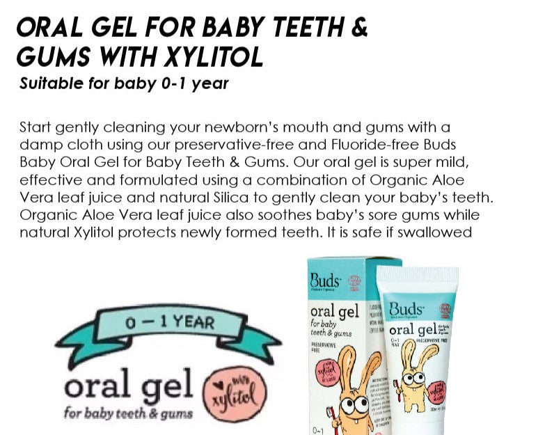 Buds Organics Oral Gel for Baby Teeth and Gums 30ml