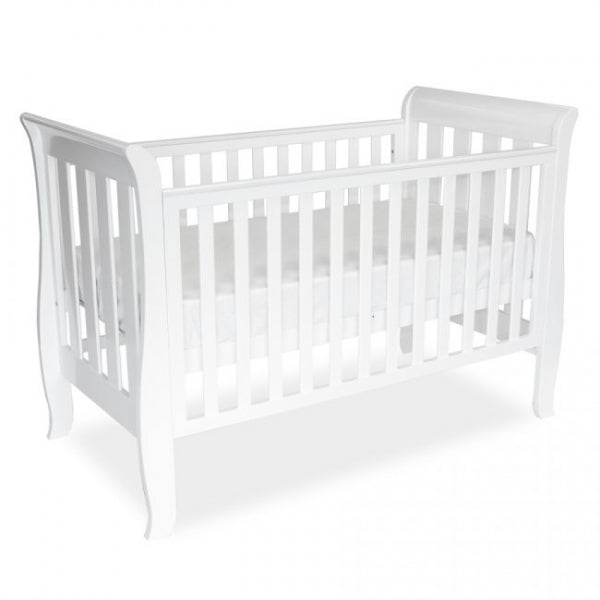 Babyhood Classic Sleigh Cot + My First Innerspring Mattress