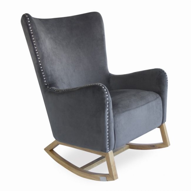 Babyhood Valencia Rocking Chair (Charcoal Grey)