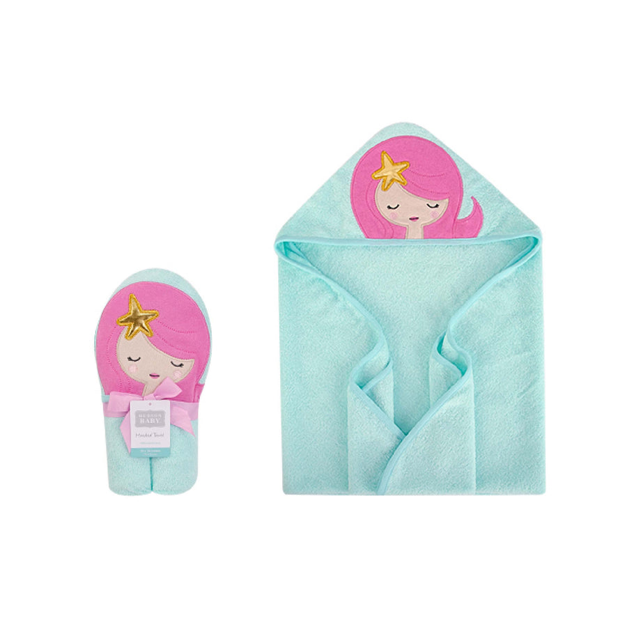 Hudson Baby Animal Hooded Towel- Princess