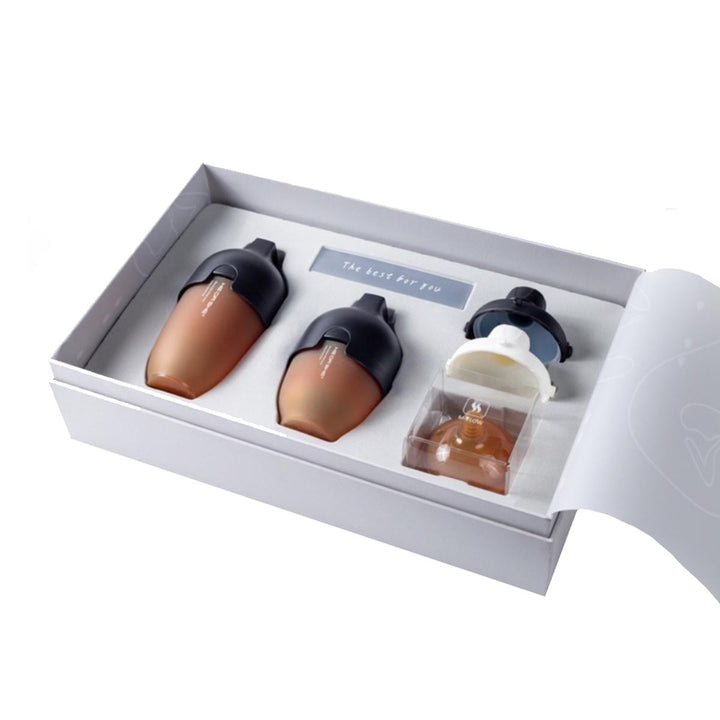 HE OR SHE Ultra Wide Neck Baby Bottle Premium Gift Set- Black