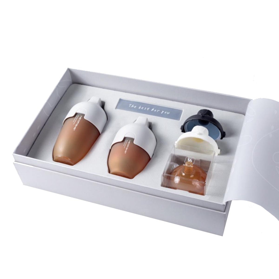 HE OR SHE Ultra Wide Neck Baby Bottle Premium Gift Set- Grey