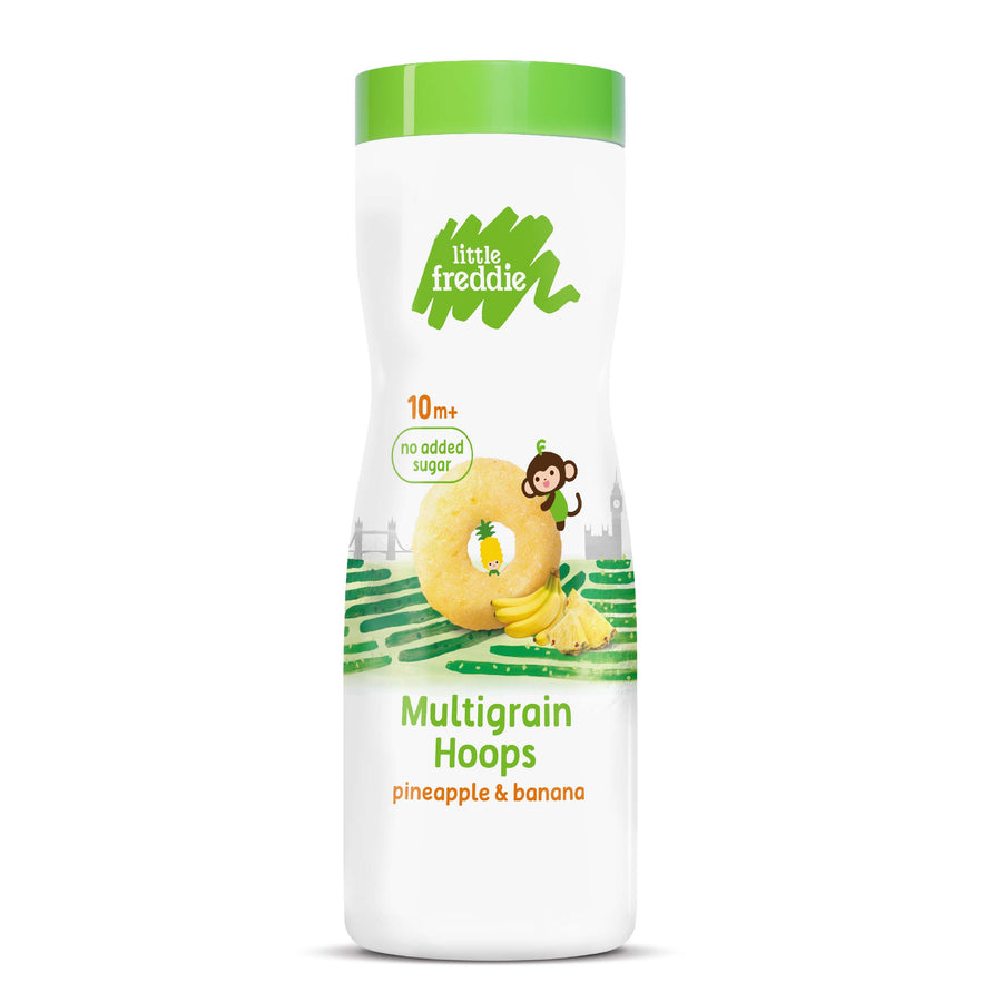 Little Freddie Snack Organic Pineapple & Banana Hoops 42g (10m+)