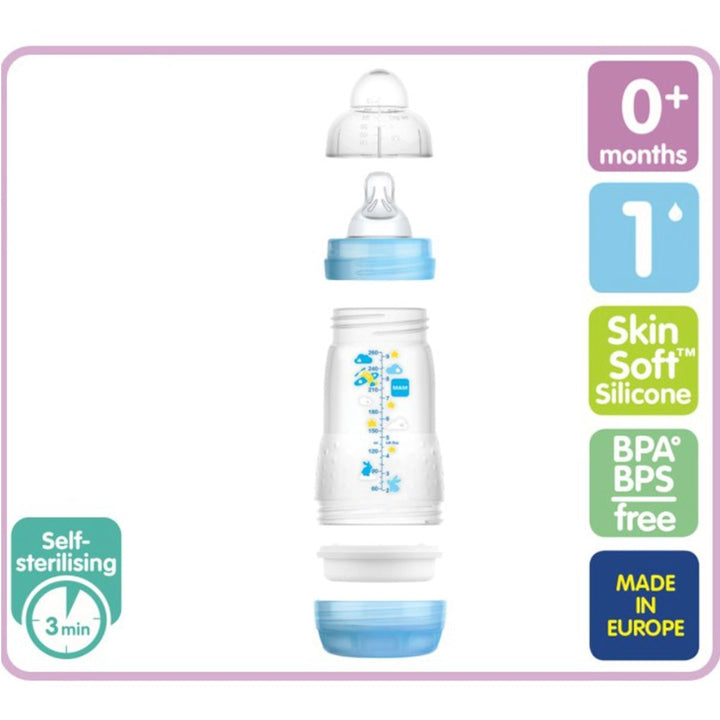 MAM Easy Start Anti Colic Bottle 260ml Pink - 2 packs (B726G) – image 2