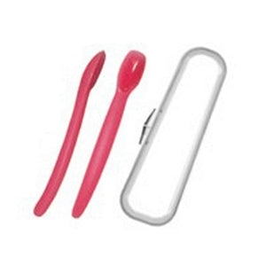 Ange Heat Sensitive Silicone Spoon (2 Pack with Case) - Happikiddo.com